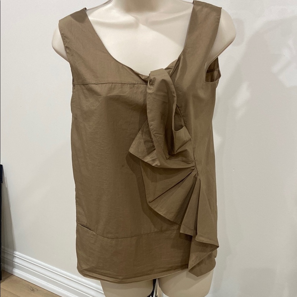 Marni Brown Ruffled Blouse